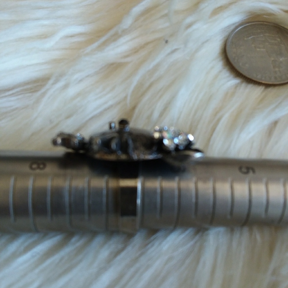 Hello Kitty Silvertone Adjustable Ring - image 3